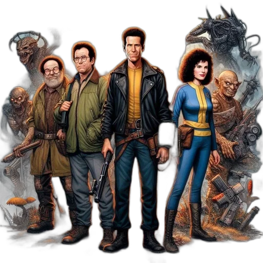 jacket, comic book art, concept art, fantasy art transparent PNG cut-out