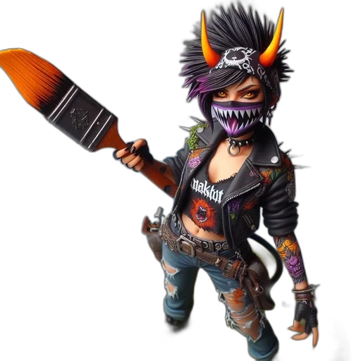 weapon, staff, creature, mask transparent PNG cut-out