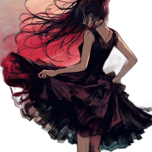 dress, mask, watercolor, concept art transparent PNG cut-out