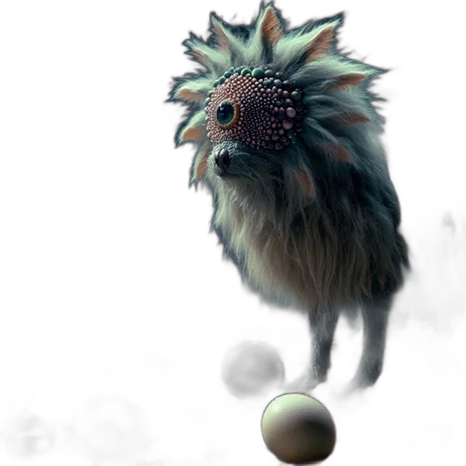 creature, animal, staff, hair transparent PNG cut-out