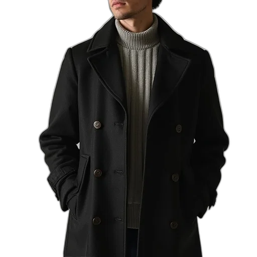 jacket, staff, hat, photorealistic transparent PNG cut-out