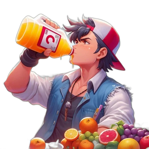 food, bottle, pixel art, concept art transparent PNG cut-out