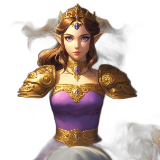 crown, jewelry, dress, fantasy art transparent PNG cut-out