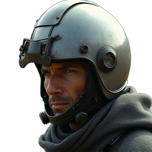 hat, face, robot, concept art transparent PNG cut-out