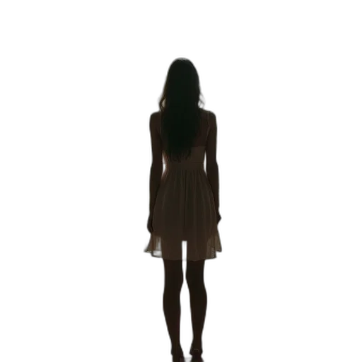 dress, jacket, hair, face transparent PNG cut-out