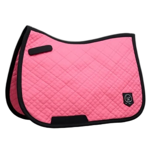 pink, saddle, pad, black transparent PNG cut-out