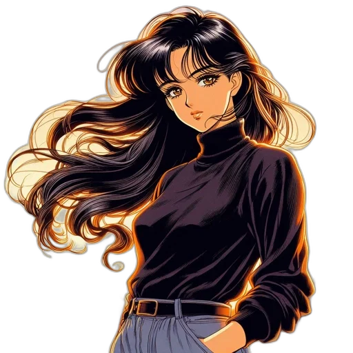 jacket, hair, dress, anime transparent PNG cut-out