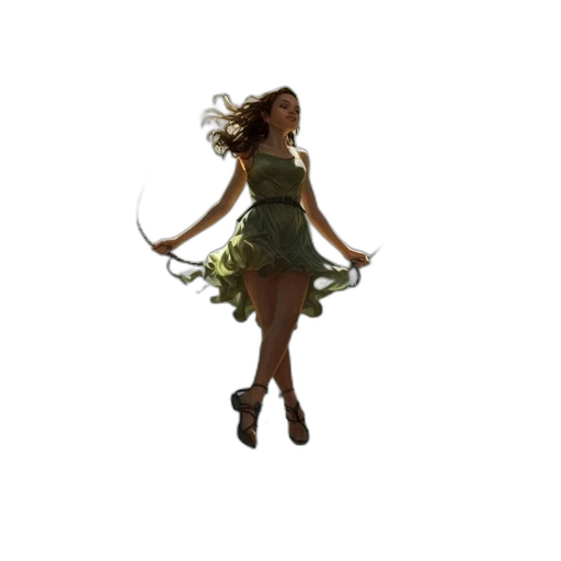 dress, hair, creature, shoes transparent PNG cut-out