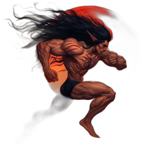 creature, hair, concept art, comic book art transparent PNG cut-out