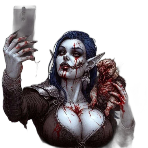 face, weapon, comic book art, concept art transparent PNG cut-out