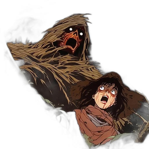 creature, mask, hair, concept art transparent PNG cut-out