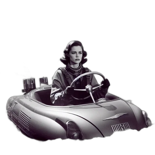 car, jacket, robot, weapon transparent PNG cut-out