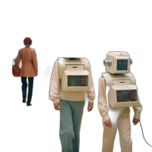 robot, jacket, mask, 3d render transparent PNG cut-out