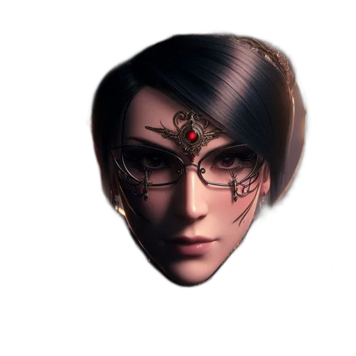 face, mask, crown, hair transparent PNG cut-out