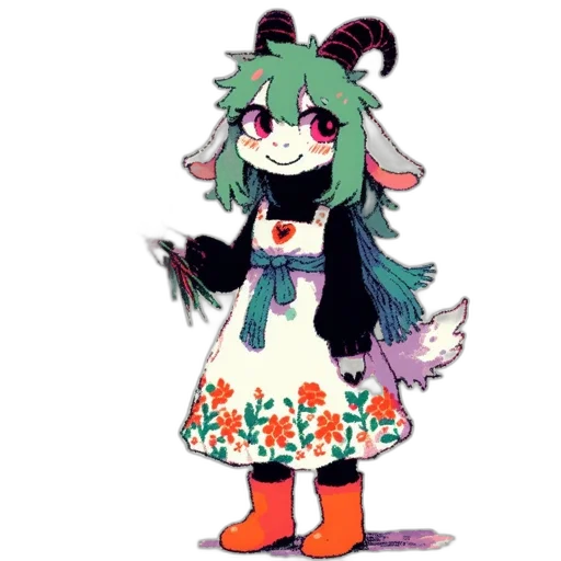 dress, creature, animal, staff transparent PNG cut-out