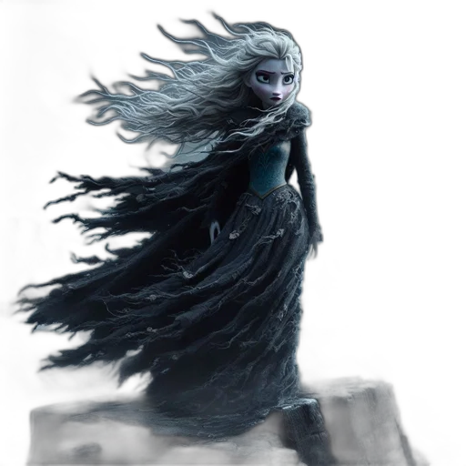 creature, hair, dress, dragon transparent PNG cut-out