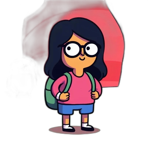 jacket, dress, staff, cartoon transparent PNG cut-out