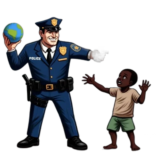 concept art, police, officer, shown transparent PNG cut-out