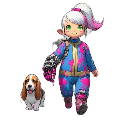 jacket, animal, concept art, 3d render transparent PNG cut-out