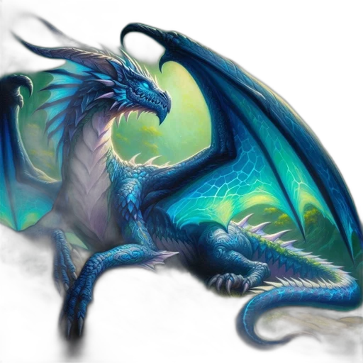 dragon, creature, animal, staff transparent PNG cut-out