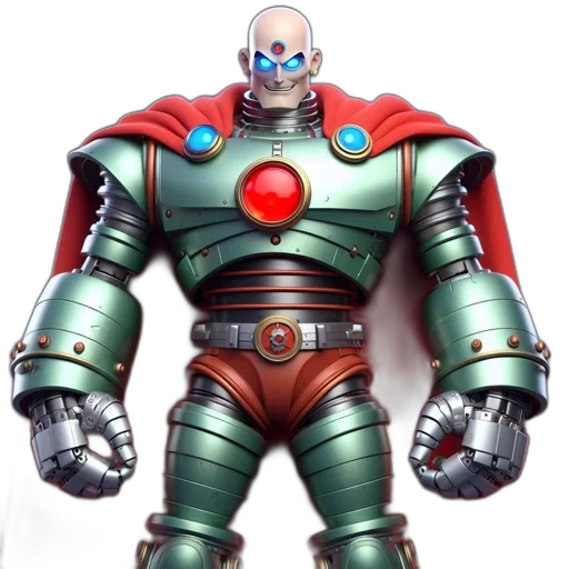robot, concept art, 3d render, comic book art transparent PNG cut-out