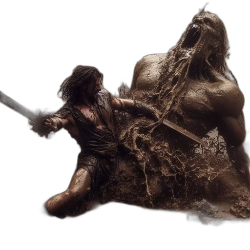 sword, weapon, creature, hair transparent PNG cut-out