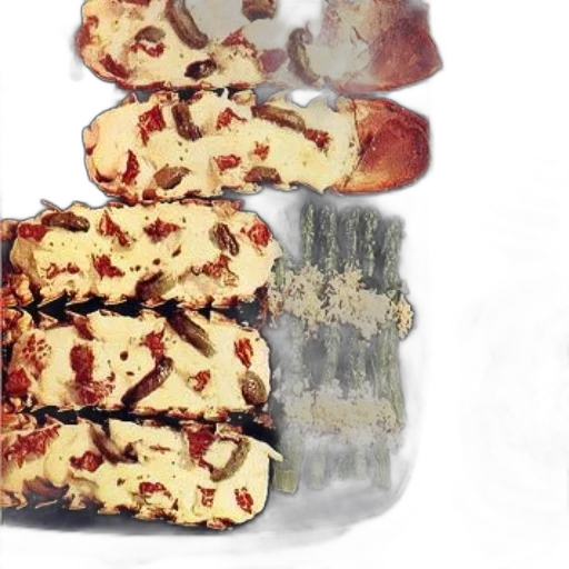 food, photorealistic, earth tones, tray transparent PNG cut-out