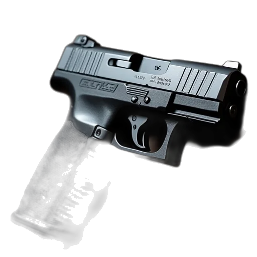 weapon, 3d render, 9mm, handgun transparent PNG cut-out