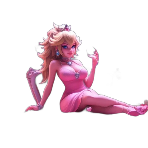 dress, creature, staff, hair transparent PNG cut-out