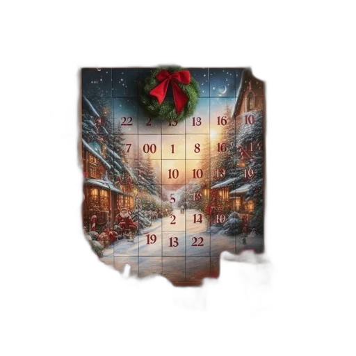 concept art, 3d render, inside, festive transparent PNG cut-out