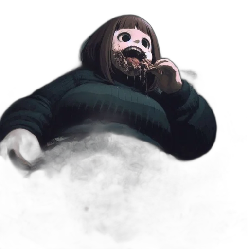 creature, mask, face, jacket transparent PNG cut-out