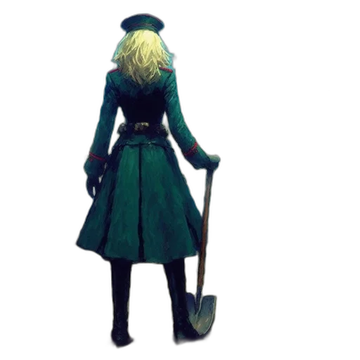 dress, staff, jacket, umbrella transparent PNG cut-out