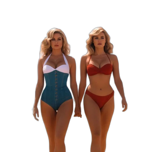 3d render, concept art, beach, two transparent PNG cut-out