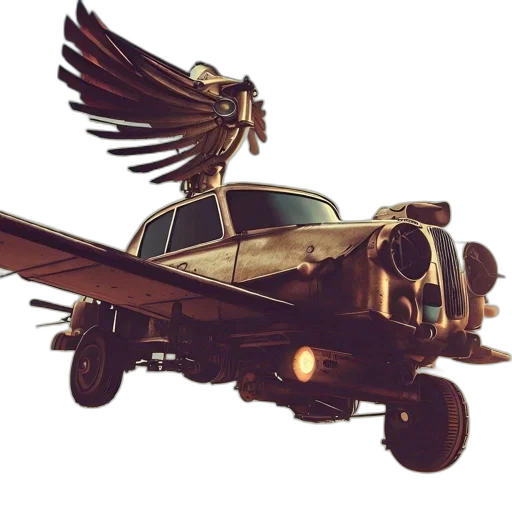 car, weapon, dragon, concept art transparent PNG cut-out