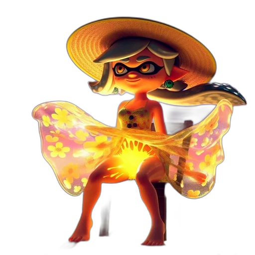 dress, staff, weapon, mask transparent PNG cut-out