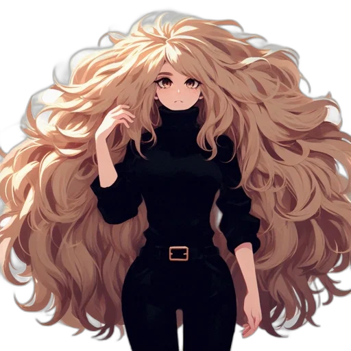 hair, staff, dress, anime transparent PNG cut-out
