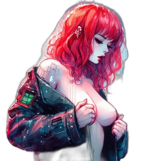 jacket, dress, robot, weapon transparent PNG cut-out