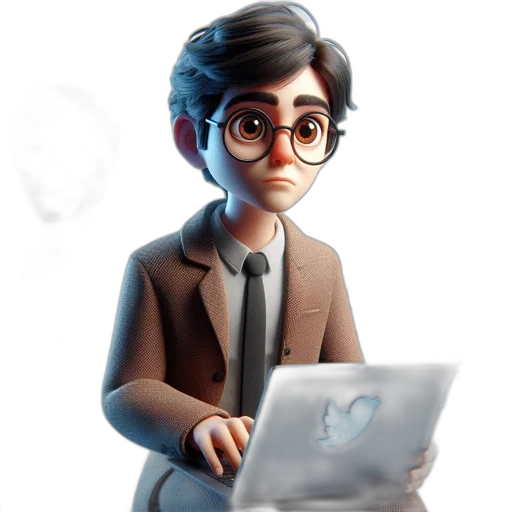 staff, robot, 3d render, cartoon transparent PNG cut-out