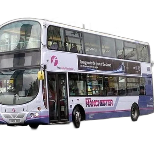 double-decker, bus, manchester, commonwealth transparent PNG cut-out