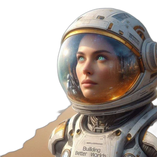 robot, face, concept art, 3d render transparent PNG cut-out