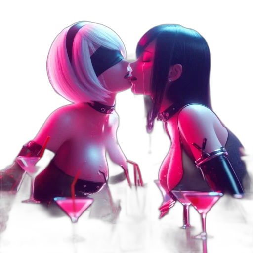 robot, concept art, 3d render, cyberpunk transparent PNG cut-out