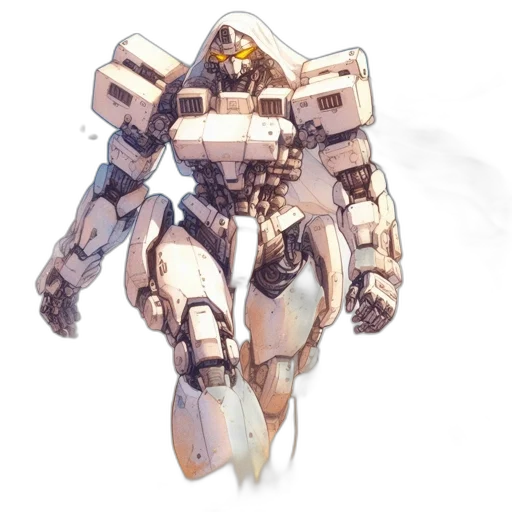 robot, weapon, concept art, pixel art transparent PNG cut-out