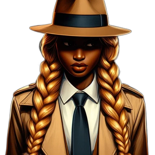 hat, staff, hair, jacket transparent PNG cut-out