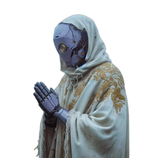 mask, robot, creature, staff transparent PNG cut-out