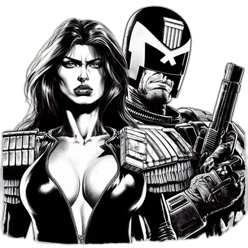 comic book art, concept art, cartoon, pixel art transparent PNG cut-out