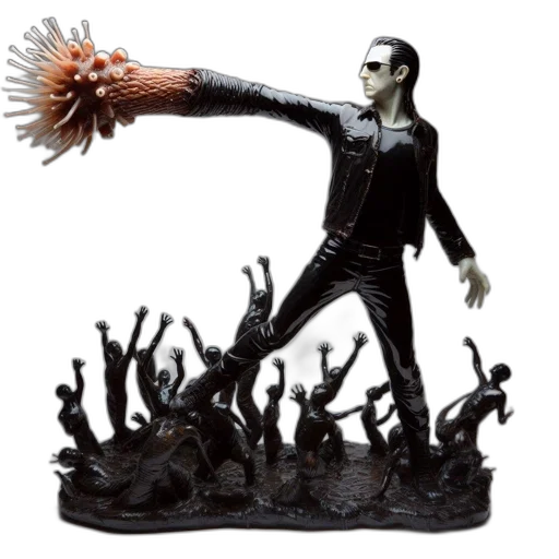 staff, concept art, man, black transparent PNG cut-out