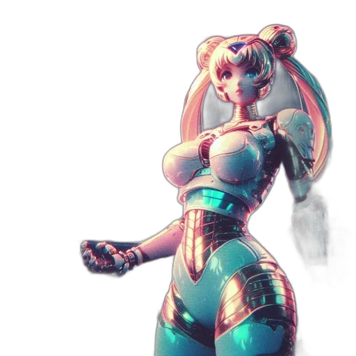 robot, dress, weapon, concept art transparent PNG cut-out