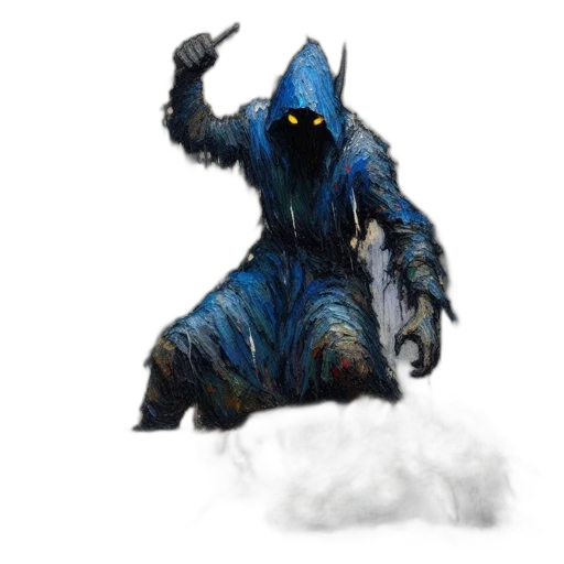 creature, mask, dragon, staff transparent PNG cut-out