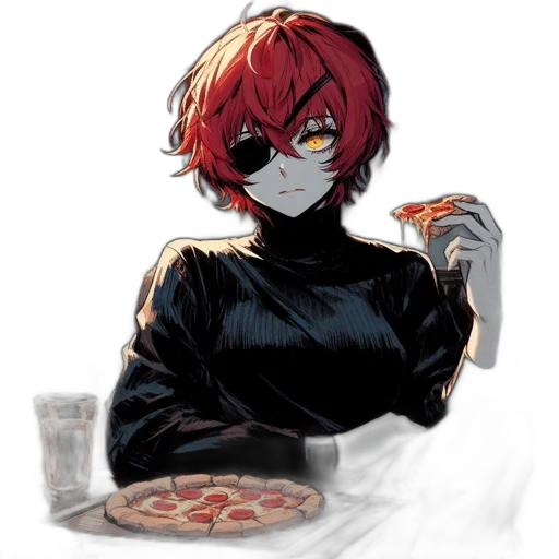 food, jacket, face, staff transparent PNG cut-out