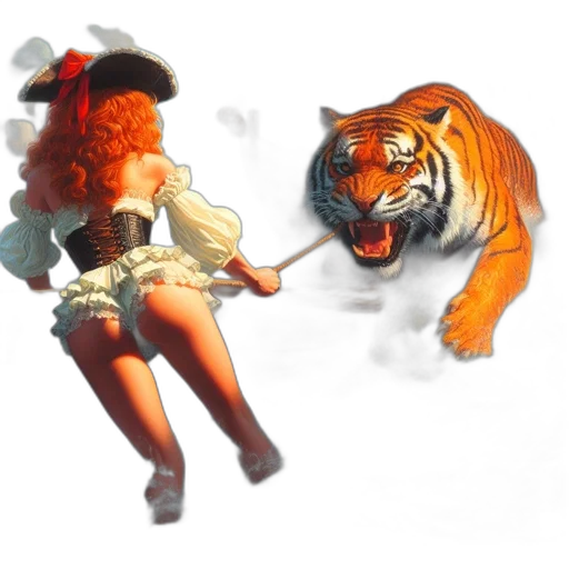 animal, dress, concept art, 3d render transparent PNG cut-out
